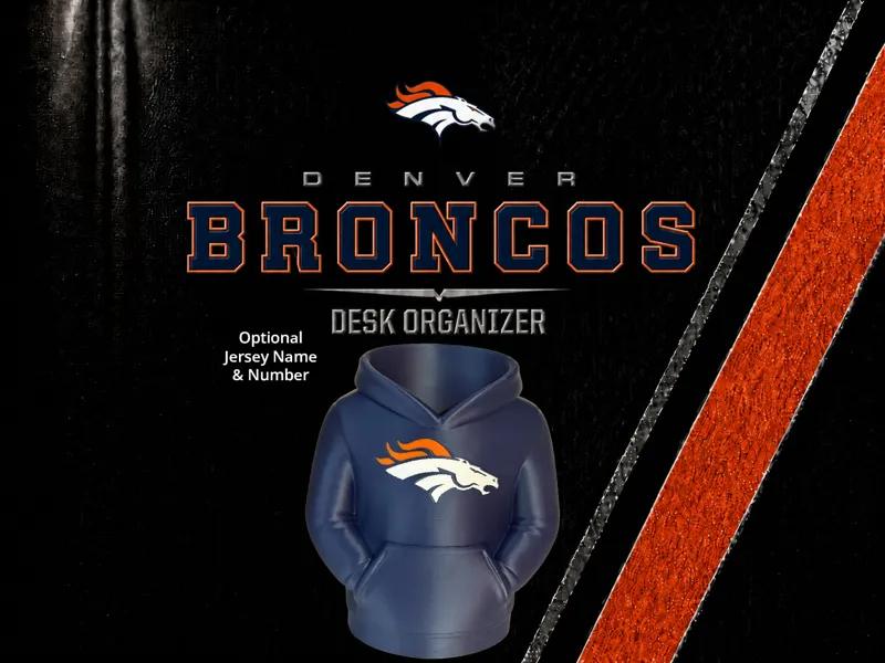 Denver Broncos Desk Organizer Hoodie