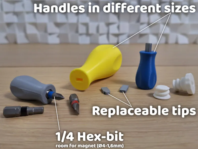 Universal Screwdriver Handle for Giftbox / Hex-bit