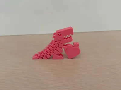 Valentines Heart Dino
