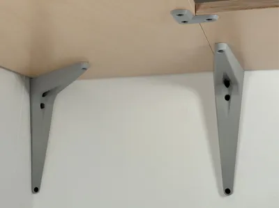 Strong Shelf Brackets with 45° Corner Bracket.