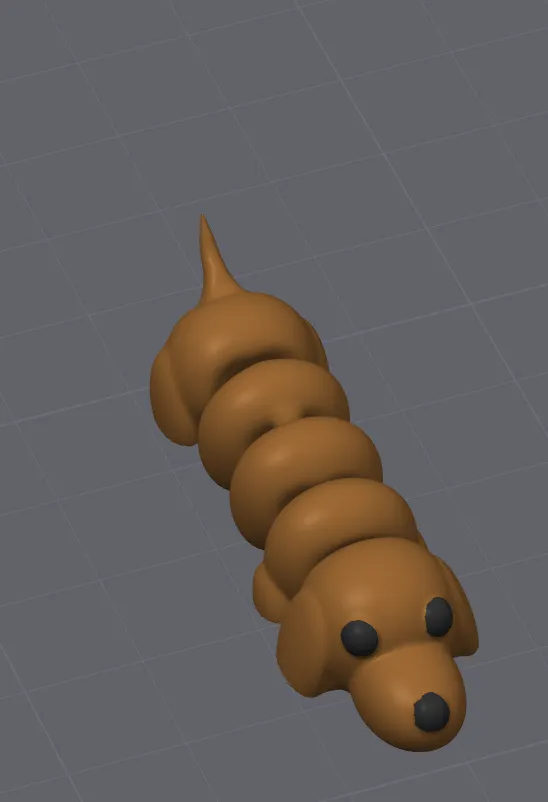 Articulating Cute Dog view 3