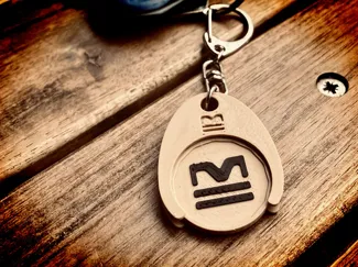 Detachable Shopping Cart Keychain Holder & Token
