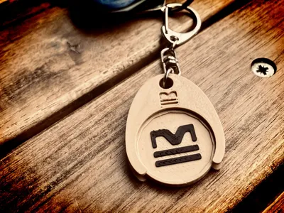 Detachable Shopping Cart Keychain Holder & Token