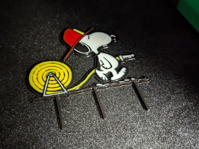 Firefighter Snoopy Caketopper