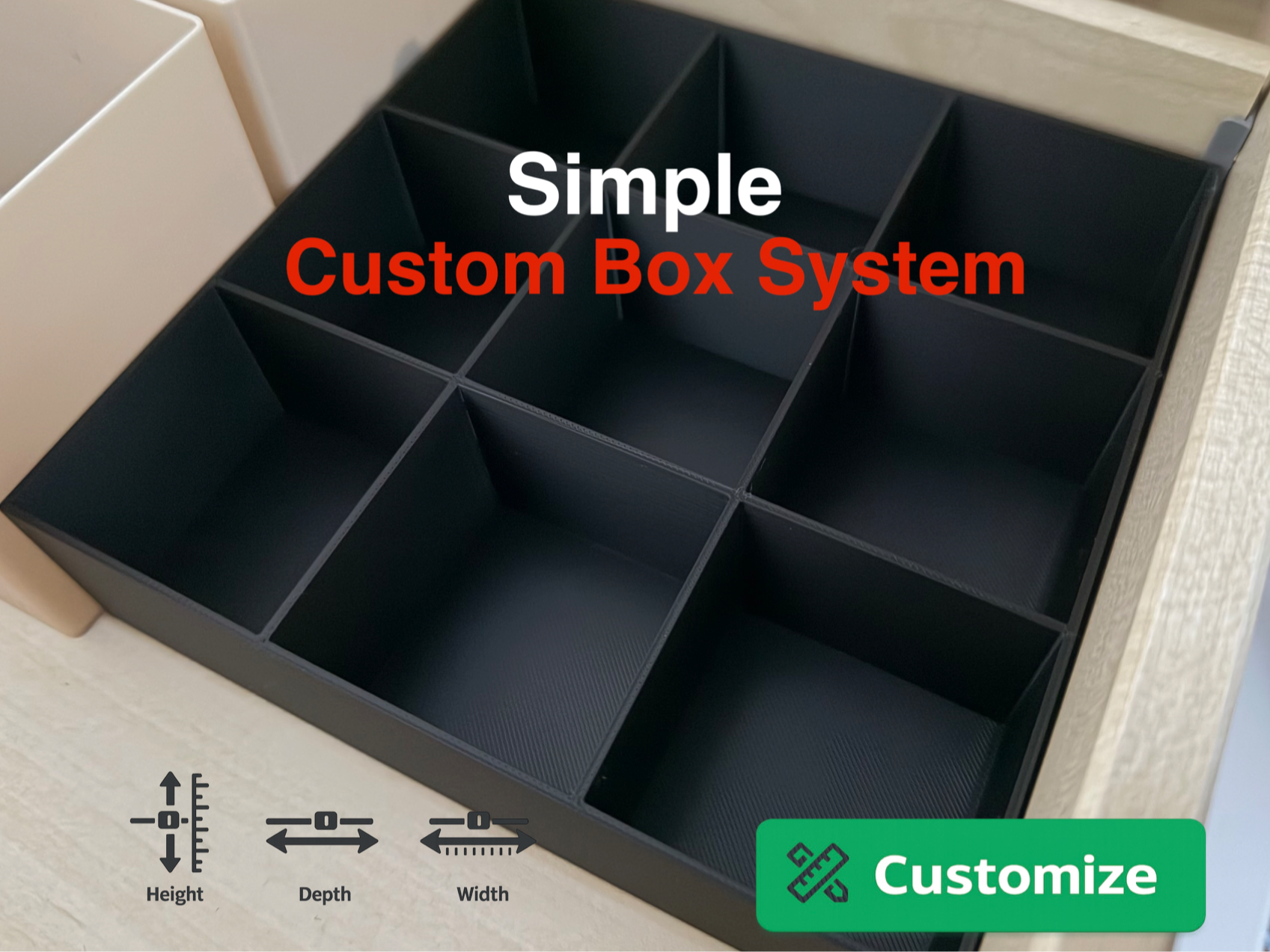 Gridsystem Toolbox customizable Openscad anpassbar