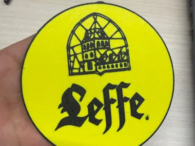 Custom coasters with Leffe logo