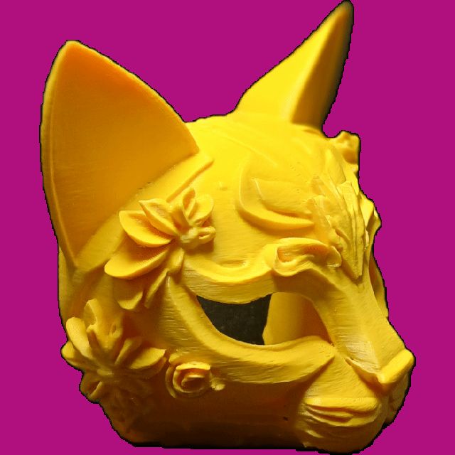 Cat mask flowers