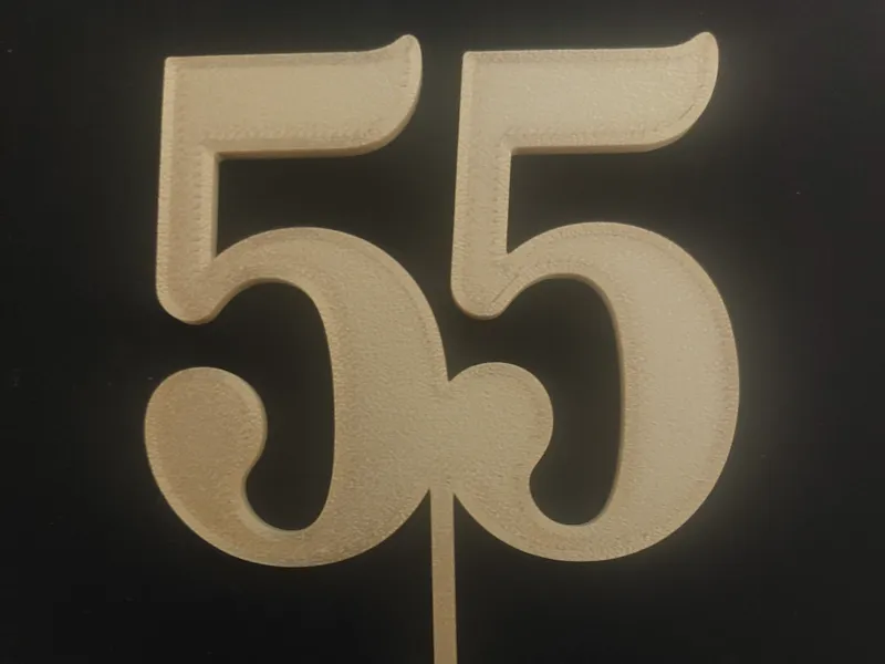 55 cake topper