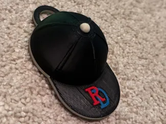 Dominican Republic baseball hat/cap keychain