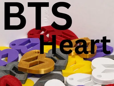 BTS Heart Keychain