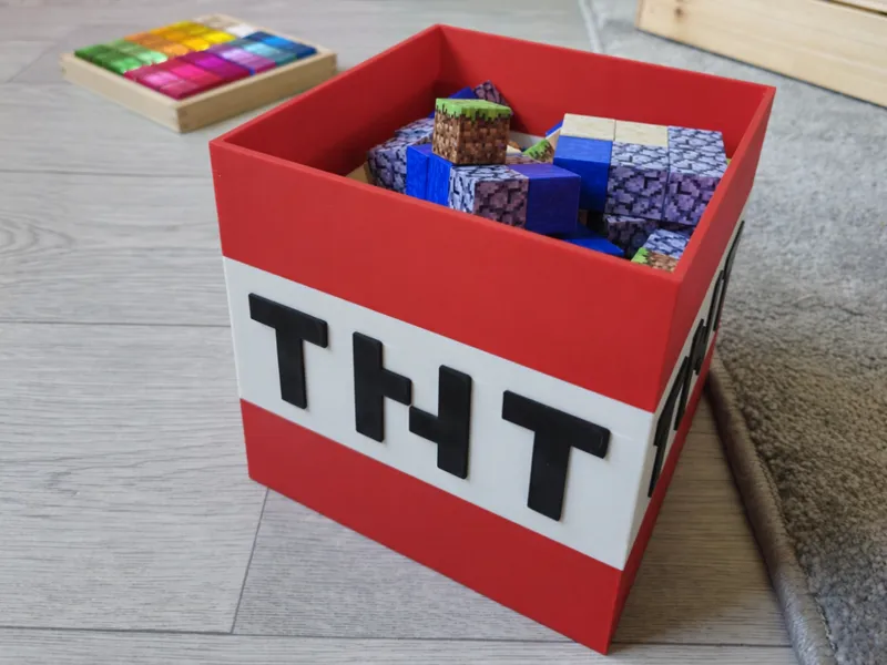 Minecraft TNT Storage Box for Magnetic Blocks