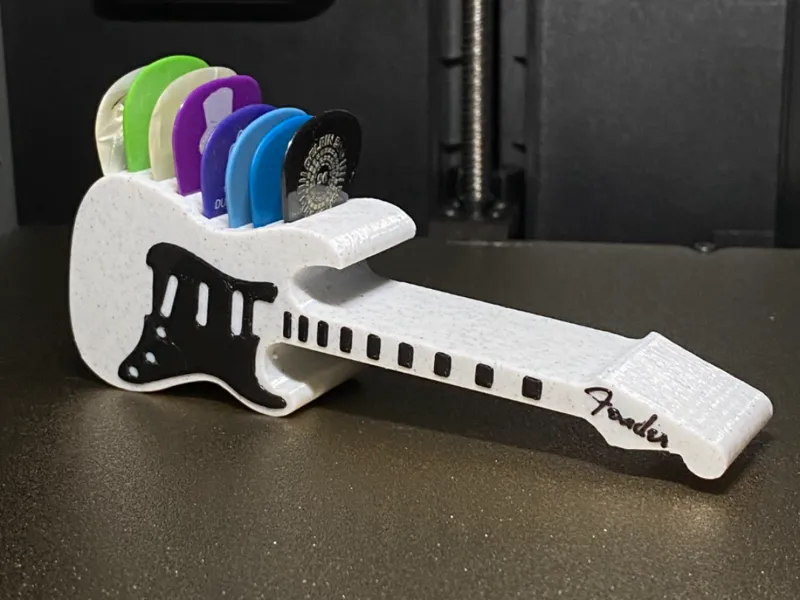 Guitar Pick / Plectrum Holder - Fender Strat