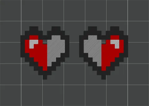 Pixel Heart (50%) Earrings view 2