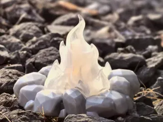 石头小火堆夜灯