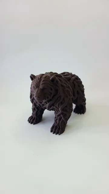 Modelo para impresión 3D: Wurzelbär "Dunkelstamm" aus verflochtenem Holz — vista de referencia 3
