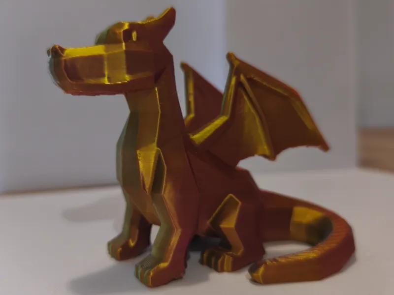 low-poly dragon