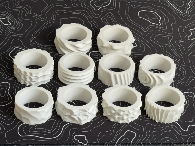 Napking Rings with unique shapes