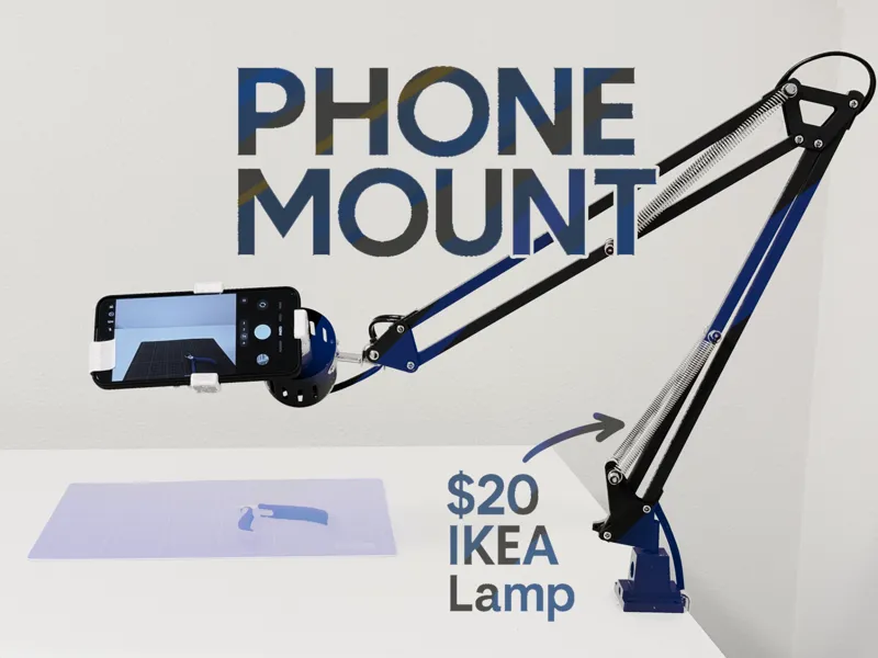 Phone Mount Adapter using Desk Lamp Arm