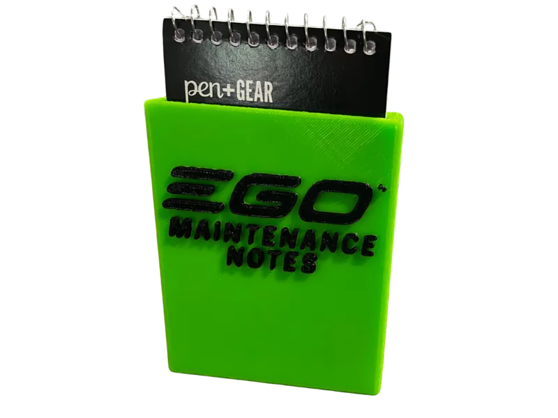 Ego Maintenance notes log. (walmart notebook fits)