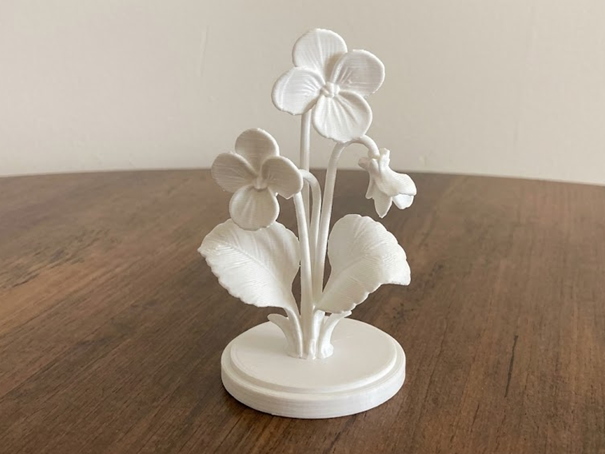 Violet on Stand – Decorative Floral Model