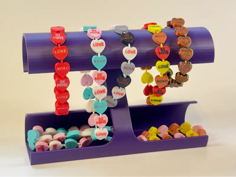 Heart Candy Link Bracelet Valentines Day Gift