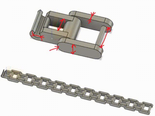 Customizable Gear Chain ( NO SCREWS NEEDED !!!)