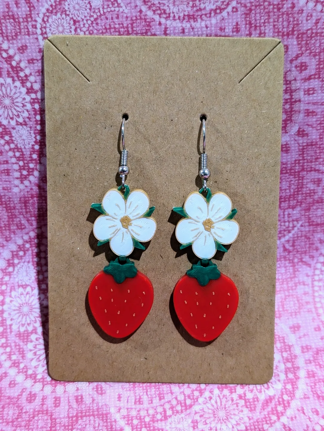 Strawberry Blossom Earrings view 3