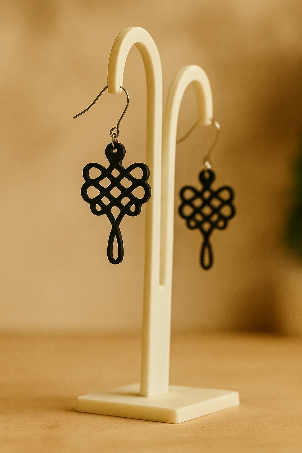 Geometric Bee Earrings - No AMS view 3