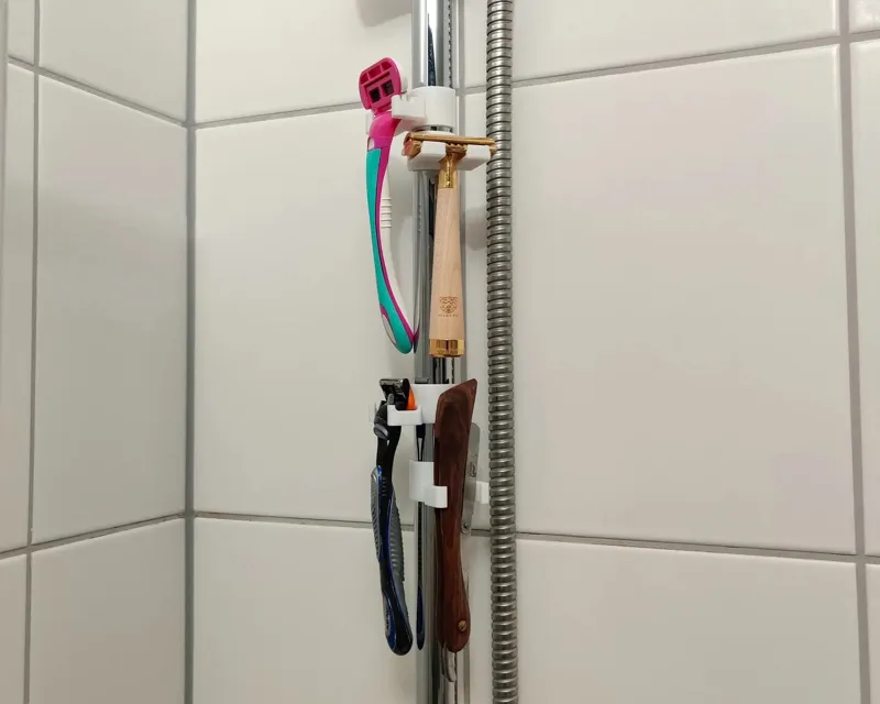 Razor Holder for Shower Rail