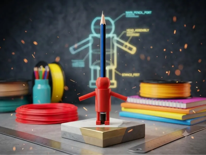 Pencil Bot: Cute Desk Companion & Pencil Holder