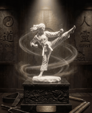 Karate High Kick Sculpture