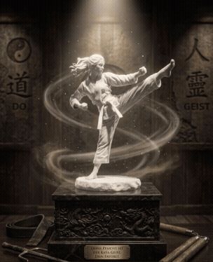 Karate High Kick Sculpture