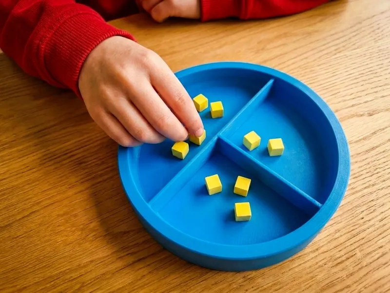 Customizable Math Partitioning Plate