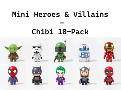 Mini Heroes & Villains — Chibi 10-Pack