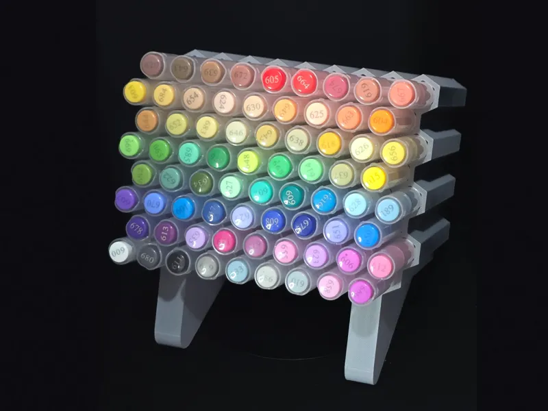 Rangement pour 72 marqueurs acryliques (1cm diam.)