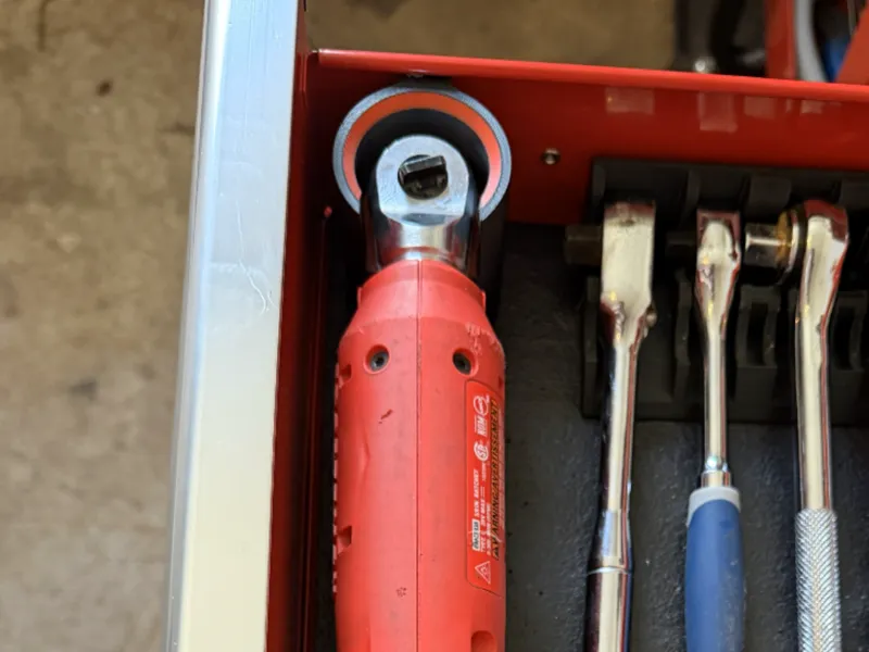 cordless rachet toolbox organizer