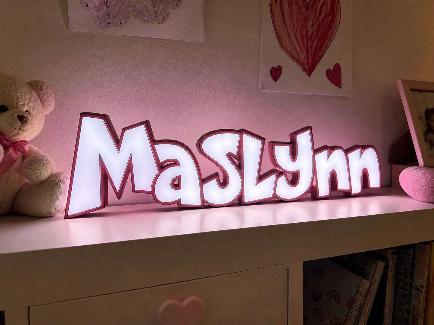 Insegna Led 3D Personalizzata Lightbox - "Maslynn"