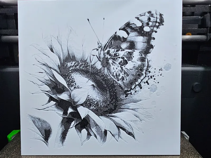 Sunflower Butterfly Hueforge