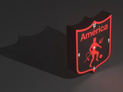 America de Cali Clock Light Box