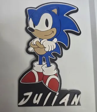 Customize sonic name plate