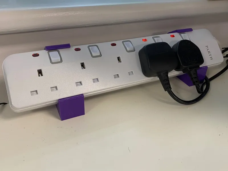 Workbench 45° Power Strip Mounts PARTH UK 5 way