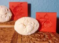 Moule à biscuits Springerle motif rose — photo 1