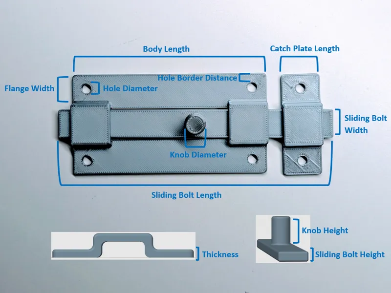Parametric Slide Latch