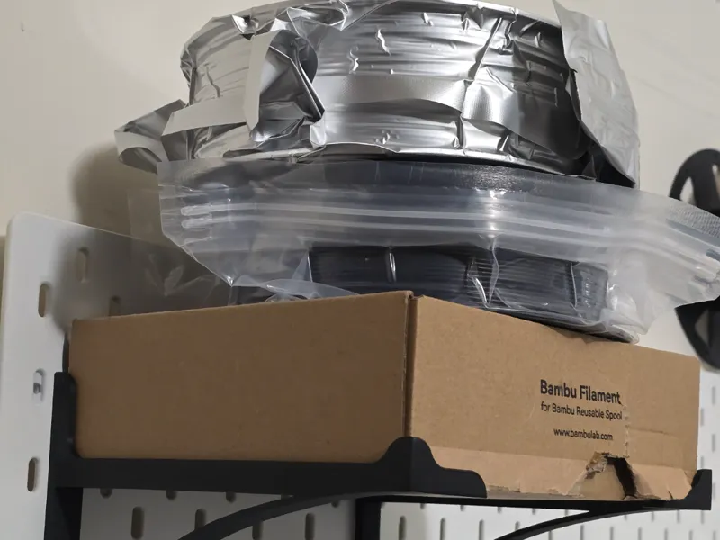 Skadis Shelf for Filament Boxes - Laying Flat Down