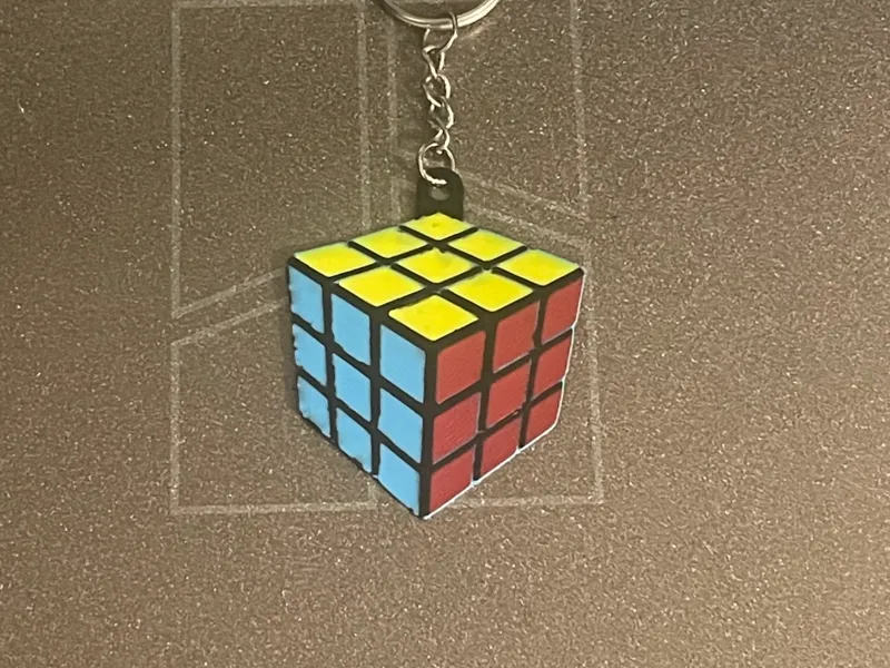 Rubik's Cube Keychain