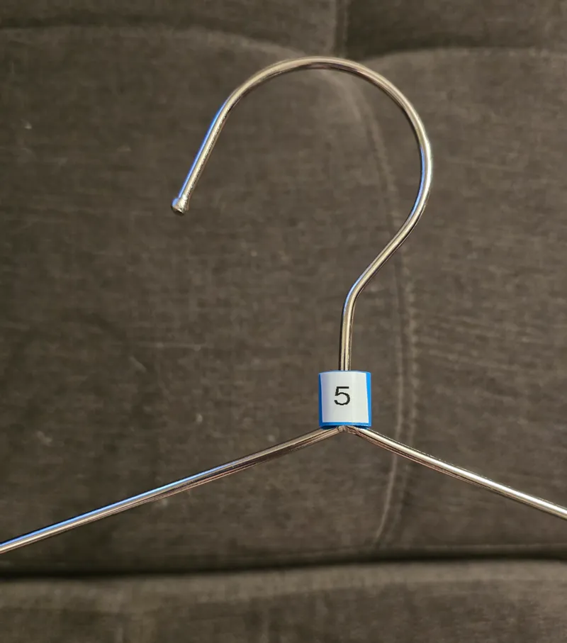 Hanger Marker for identifying sizes and numbers
