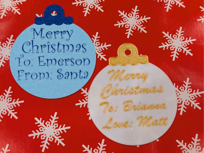Christmas Gift Tag: Ornament: Custom Text