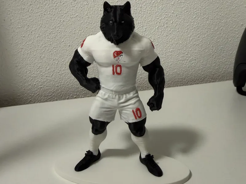 Muskulöse Bozkurt Fußball Figur