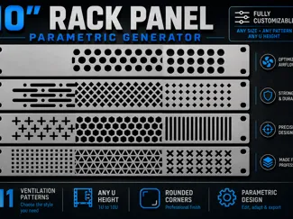 6" 10" 19" Rack Panel Generator – Blank & Vented