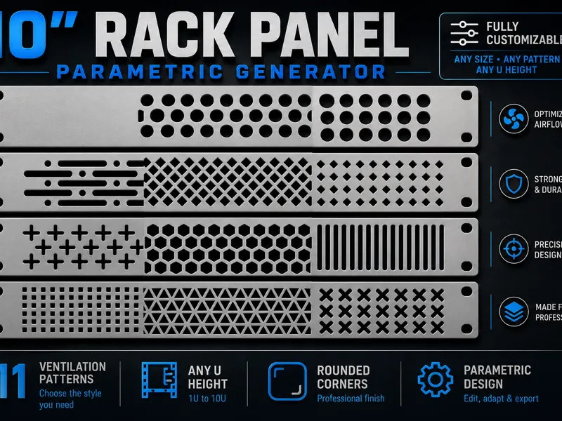 6" 10" 19" Rack Panel Generator – Blank & Vented